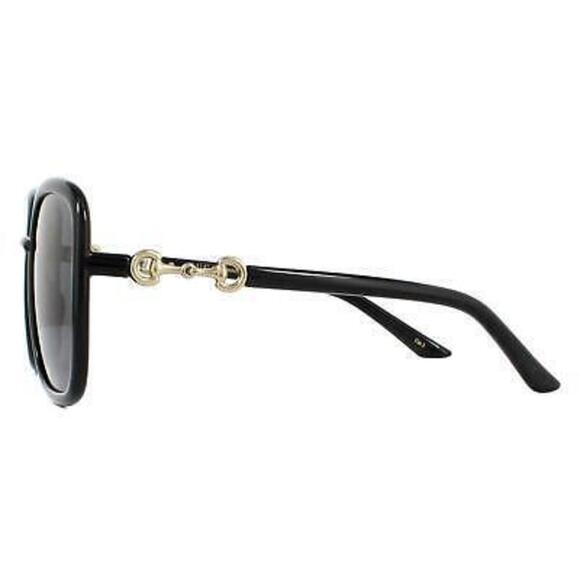 NWT Gucci GG 0893S-001-57 Black Oversized 57mm Sunglasses